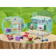 Peppa Pig, La caravane de Peppa avec 3 figurines et 6 accessoires, jouets préscolaires pour filles et garçons, a partir de 3 ans