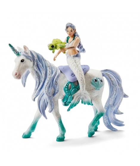 Figurine Sirene chevauchant une licorne de mer - des 5 ans - Schleich 42509 BAYALA