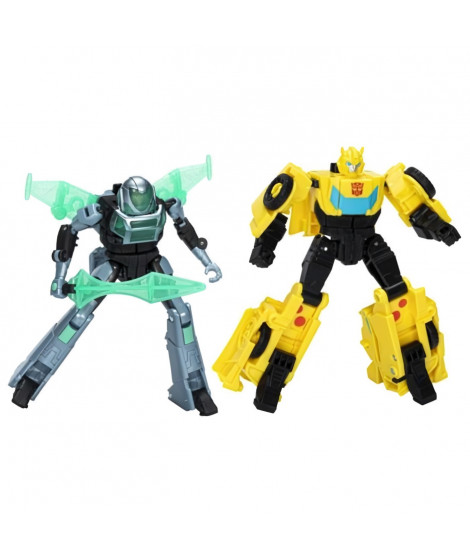 Figurines Cyber-Combiner Bumblebee et Mo Malto, jouets interactifs pour filles et garçons,Transformers EarthSpark, des 6 ans