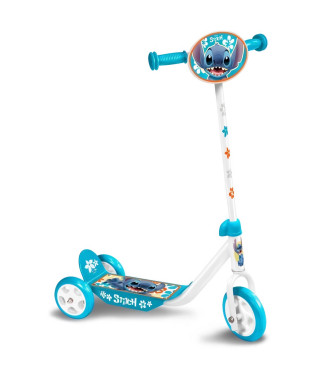 Trottinette 3 Roues - DISNEY - STITCH - Ajustable en hauteur - Large plateau antidérapant - Poignées anti-pincement