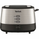 TEFAL Grille-pain inox, 2 fentes a largeur variable, 7 niveaux de dorage, Fonctions réchauffage et décongélation, Equinox TT5…