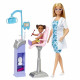 Cabinet dentaire Barbie - BARBIE - HKT69 - 2 poupées, fauteuil, outils dentaires, brosse a dents, dentifrice