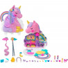 Polly Pocket - Coffret Salon De Coiffure Licorne Arc-En-Ciel - Tete a Coiffer - 4 ans+ HYD97