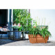 Elho Vibia Campana Bac a fleurs Terrasse 80 - Marron - L 77 x B 35 x H 33 cm - extérieur - 100% recyclé