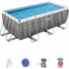 Kit Piscine hors sol tubulaire BESTWAY - Power Steel - 412 x 201 x 122 cm - Rectangulaire (Inclus épurateur a Cartouche + éc…