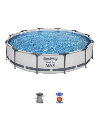 Piscine hors sol ronde Steelpro max 366x76 cm - BESTWAY - 56416