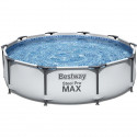 Kit Piscine hors sol tubulaire BESTWAY Steel Pro Max - 305 x 76 cm - Ronde (Livrée avec un patche de réparation)