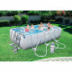 Kit Piscine hors sol tubulaire BESTWAY - Power Steel - 404 x 201 x 100 cm - Rectangulaire (Filtre a sable, échelle, diffuseur)