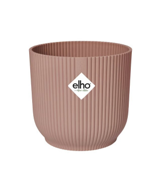 ELHO Vibes Fold Pot de fleurs rond Roues 35 - Rose - Ø 35 x H 32 cm - intérieur - 100% recyclé