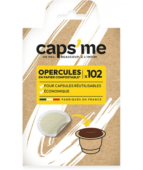 Capsule café Caps Me 102 opercules en papier compostable - CAPS ME