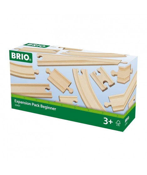 Brio World Coffret Evolution Débutants -11 Rails - Accessoire pour circuit de train en bois - Ravensburger - Mixte des 3 ans …