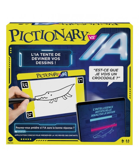 PICTIONARY VS IA Jeu familial Pictionary Vs Intelligence Artificielle - pour enfants et adultes - 2 a 4 joueurs MATTEL GAMES …