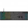 Clavier gaming filaire a membrane - CORSAIR - K55 CORE RGB - Rétroéclairage RGB 10 zones - Gris - Silencieux et réactif