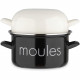 Marmite a moule BAUMALU 20 cm -  Décor moules - Couvercle blanc - Noir