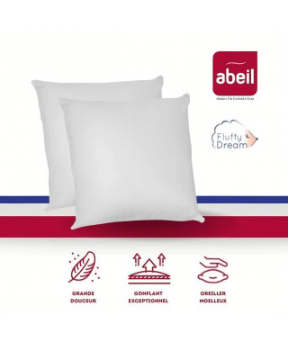 ABEIL Lot de 2 Oreillers FluffyDream 60 x 60 cm