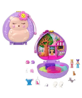 COFFRET CAFE DU HERISSON - POLLY POCKET - HRD37 - MINI POUPEE POLLY POCKET COFFRET COMPACT