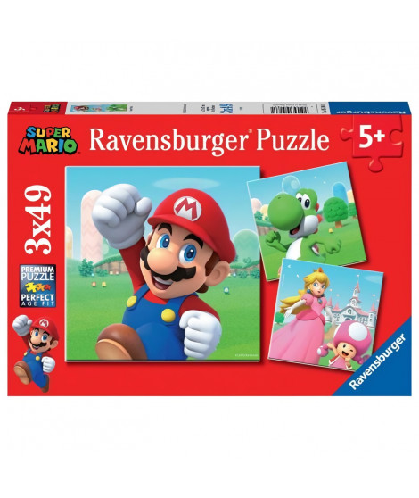 Ravensburger-SUPER MARIO-Puzzles 3x49 pieces - Super Mario-4005556051861-A partir de 5 ans