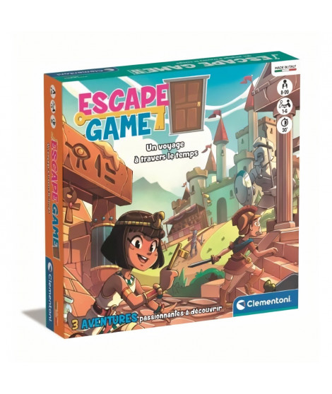 Clementoni - Escape Game voyage dans le temps - 3 aventures - Dés 8 ans
