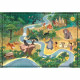 Clementoni - 1000p Disney Maps Le Livre de la Jungle - Gamme de puzzle inspirée des animés japonais - 70 x 50 cm
