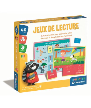 Clementoni - Coffret Jeux de lecture - Jeux d'association et de reconnaissance - Dés 4 ans