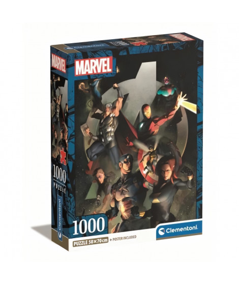 Clementoni - 1000p Marvel Les Avangers - 70 x 50 cm - Avec poster