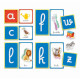 Montessori - Clementoni - Les lettres tactiles - Jeu éducatif pour apprendre l'alphabet - 26 cartes lettres rugeuses - Dés 3 ans