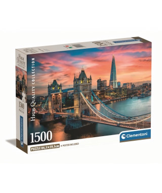 Clementoni - 1500p London Twilight - 59,2 x 84,3 cm - Avec poster