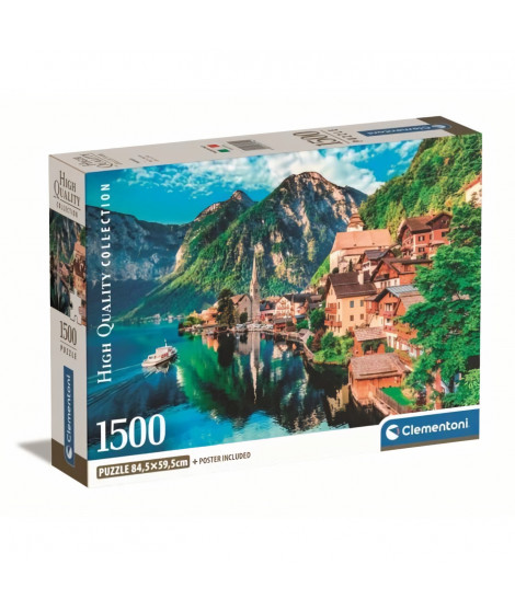 Clementoni - 1500p Hallstatt - 59,2 x 84,3 cm - Avec poster