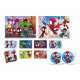 Clementoni - Edukit - Coffret Spidey 4 en 1 -  Un puzzle de 30 et de 48 pieces, un mémo et six cubes - Dés 4 ans