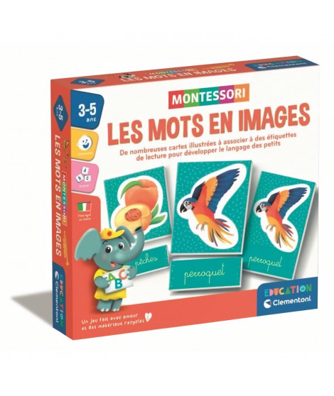Montessori - Clementoni - Les mots en images - Jeu éducatif développement du lexique - Dés 3 ans