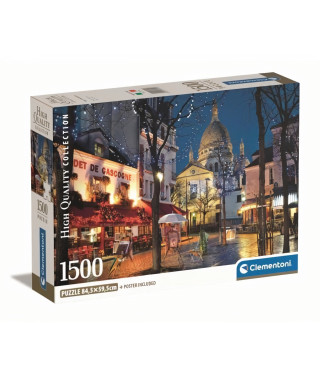 Clementoni - 1500p Paris Montmartre - 59,2 x 84,3 cm - Avec poster