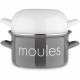 Marmite a moule BAUMALU 22 cm - Décor moules - Couvercle blanc - Gris