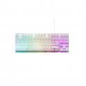 Clavier Gaming - Membrane RGB TKL - THE G-LAB -  KEYZ-CAESIUMT-W/FR - FR Layout - 12 raccourcis - 100% personnalisable - Blanc