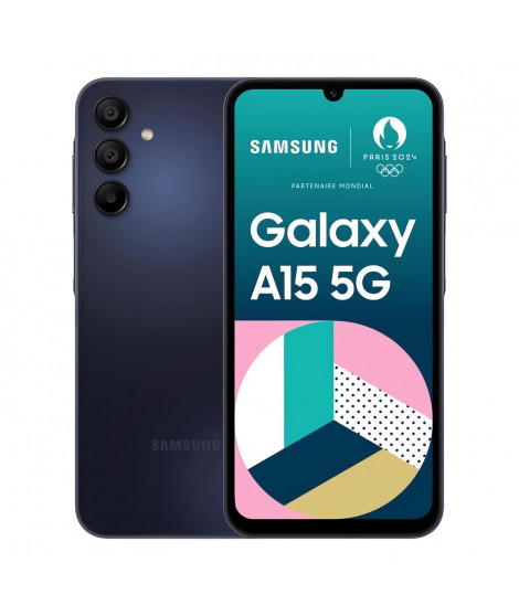 SAMSUNG Galaxy A15 5G Smartphone 128Go Bleu nuit