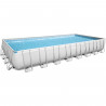 Kit Piscine hors sol tubulaire BESTWAY - Power Steel - 956 x 488 x 132 cm - Rectangulaire (Avec échelle, bâche, pompe et dif…