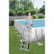 Kit Piscine hors sol tubulaire BESTWAY - Power Steel - 956 x 488 x 132 cm - Rectangulaire (Avec échelle, bâche, pompe et dif…