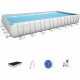 Kit Piscine hors sol tubulaire BESTWAY - Power Steel - 956 x 488 x 132 cm - Rectangulaire (Avec échelle, bâche, pompe et dif…