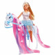 Simba - Steffi Love Princesse et Cheval - Poupée Mannequin 29cm - Robe + Tiare - Accessoires de Coiffure inclu