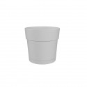 Pot a fleurs et plantes rond CAPRI LARGE - Plastique - Réservoir d'eau - diametre 30 cm - Taupe - ARTEVASI