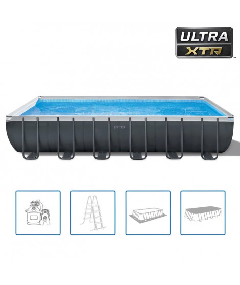 Intex - 26364 - Kit piscine ultra xtr rectangulaire tubulaire 7,32 x 3,66 x 1,32m
