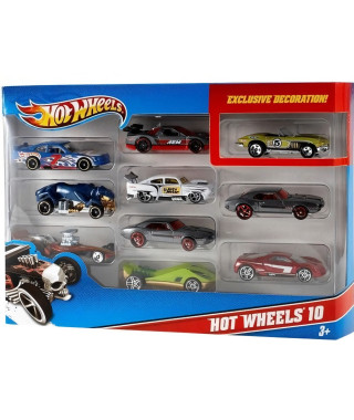 Hot Wheels - Coffret de 10 voitures - Véhicules Miniatures - Mixte - Des 3 ans