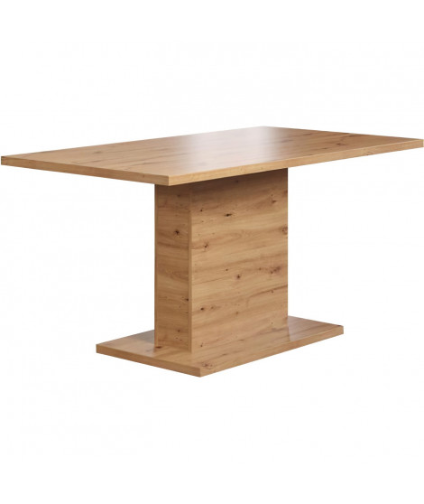 Table a manger FOLLOW 6 personnes - Mélamine chene artisan - L160 x P80 x H76 cm - TRENDTEAM