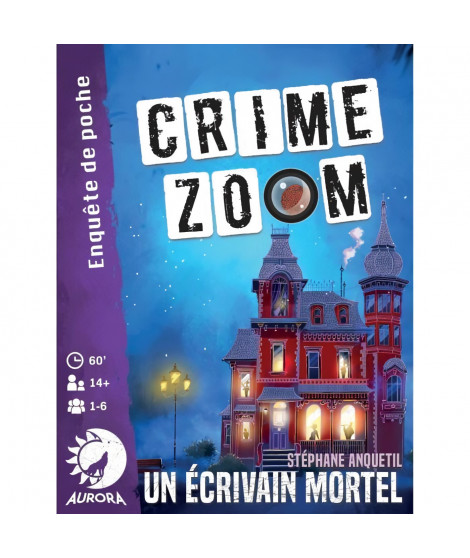 Crime Zoom  Un Écrivain Mortel - Asmodee -  Jeu d'enquete - Des 14 ans - 30 minutes a 1h