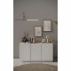 Buffet haut FIRENZE - FIRENZE - Blanc Laqué et Chene Cadiz - 3 portes - Style contemporain / Design