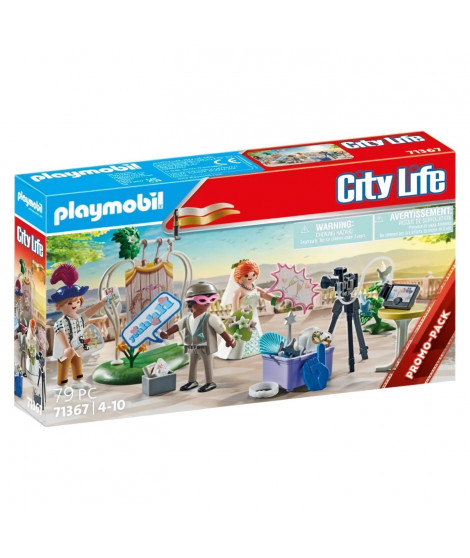 PLAYMOBIL - City life - Couple de mariés et appareil photo - Extérieur - Blanc - Des 4 ans