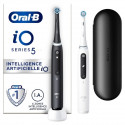 Oral-B iO 5 Lot De 2, Brosses a Dents Électriques Noire et Blanche, 2 Brossettes