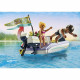 PLAYMOBIL - Mariés et bateau - City Life - Découvre les océans avec les mariés - Coffre de rangement - Des 4 ans