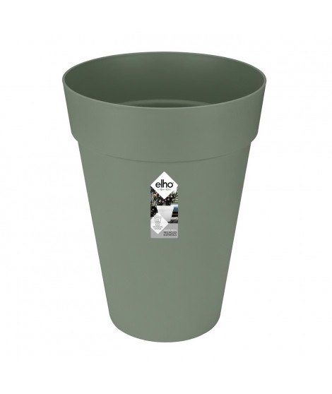 ELHO Loft Urban Pot de fleurs rond Haut 35 - Vert - Ø 34 x H 45 cm - extérieur - 100% recyclé