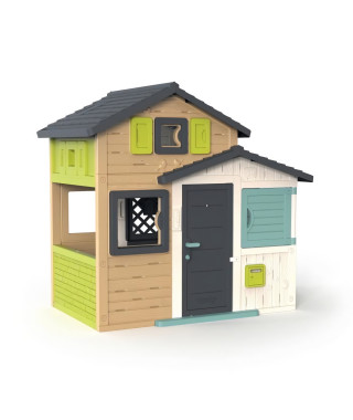 SMOBY Maison Friends House Evo - Anti-UV - 175,4x114,3x162 cm - Compatible avec tous les accessoires Smoby