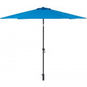 Parasol droit diametre 3 m - strucutre Aluminium toile 160 g/m - 6 baleines acier - Bleu